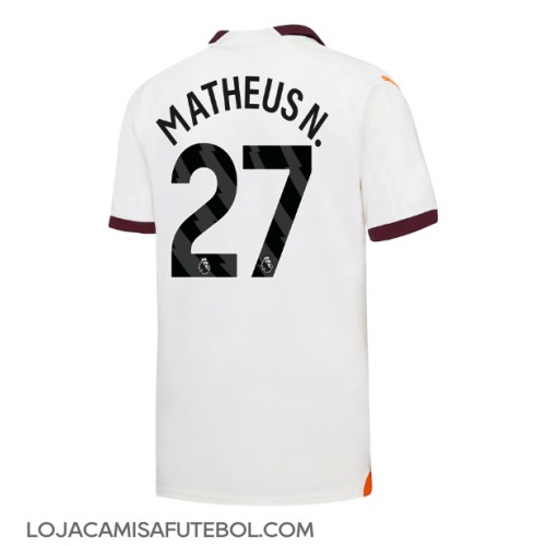 Camisa de Futebol Manchester City Matheus Nunes #27 Equipamento Secundário 2023-24 Manga Curta